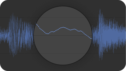 Интерфейс Sound Forge с редактированием формы волны