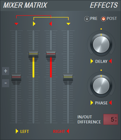 Интерфейс Fruity Stereo Shaper в FL Studio