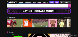 Поиск и выбор GIF в GIPHY