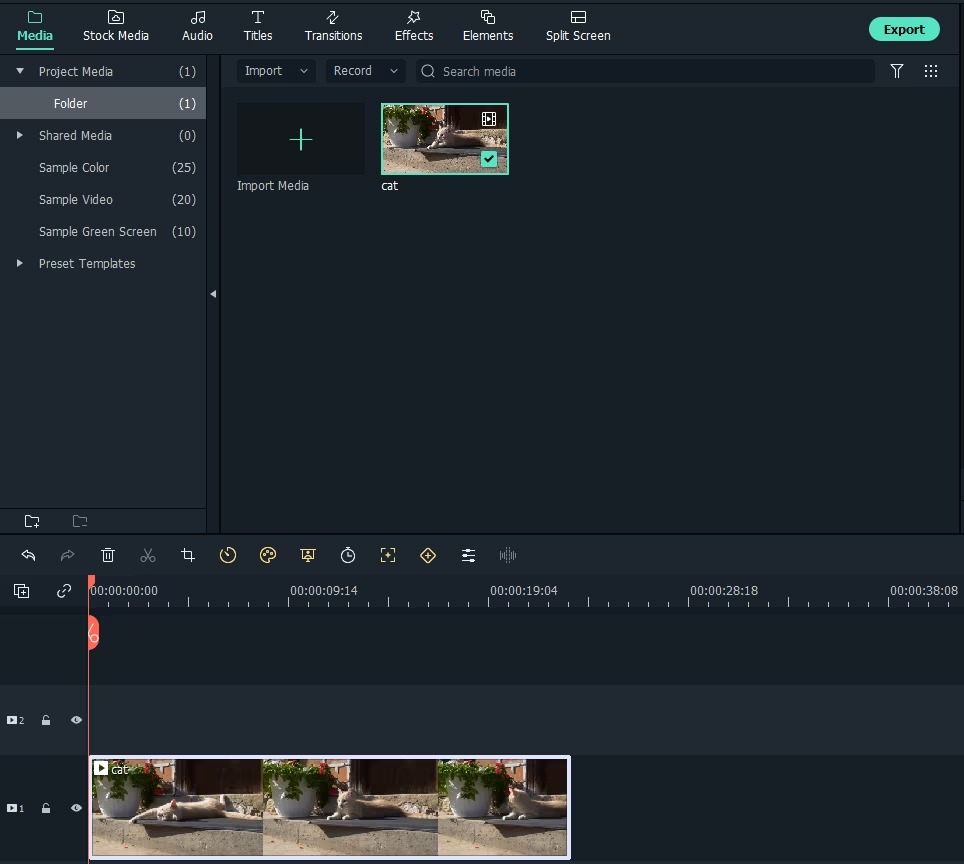 Клипы, размещенные последовательно на таймлайне Wondershare Filmora
