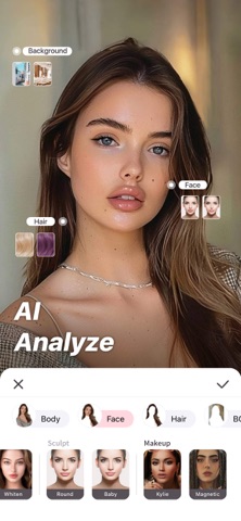 Интерфейс Perfect Me с инструментом коррекции талии