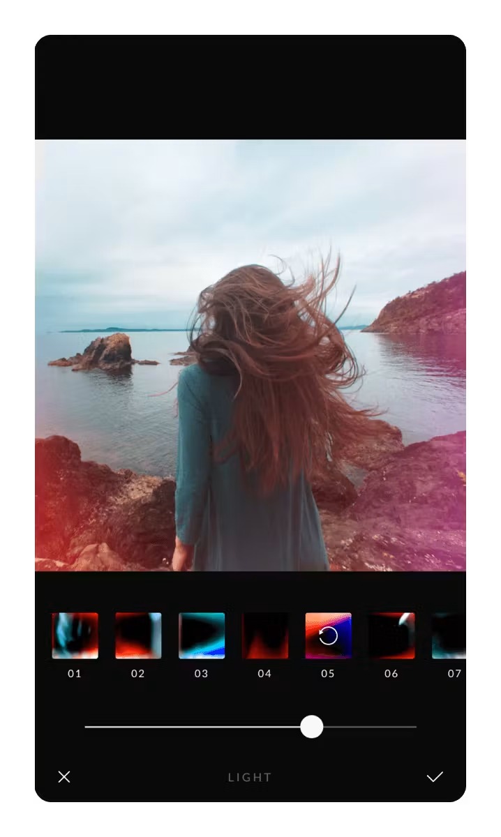 Интерфейс Afterlight с инструментами обработки фотографии