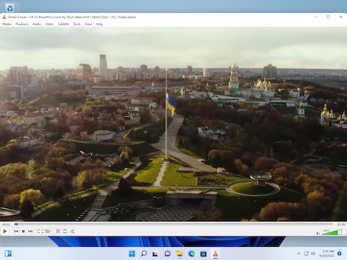 Главное окно VLC media player в Windows