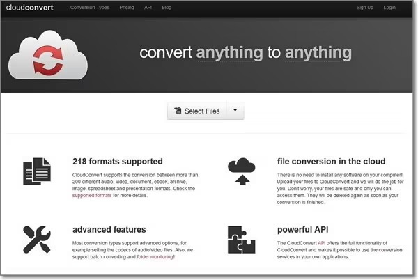 Интерфейс CloudConvert при преобразовании 3GP в MP3