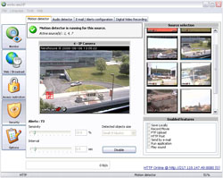 Настройка детектора движения в webcamXP