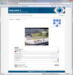 Веб-интерфейс webcamXP для удалённого просмотра IP-камеры